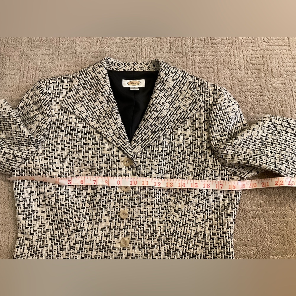 Vintage Talbots Women Blazer Tweed Lined Cotton/Silk Sz 8 M EUC Old Money Office - Picture 7 of 9